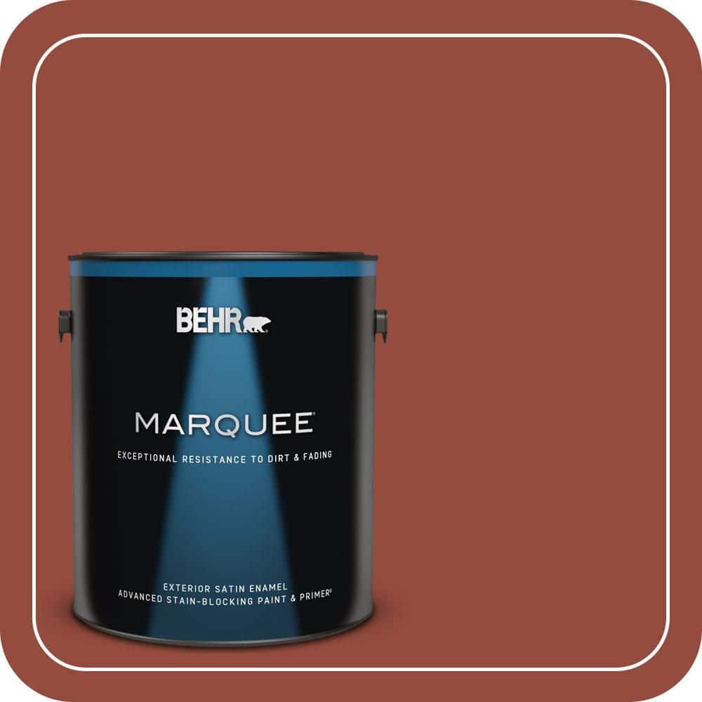 BEHR MARQUEE 1 gal. #S-H-200 New Brick Satin Enamel Exterior Paint & Primer