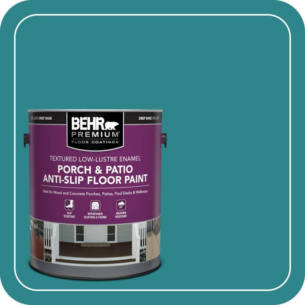 BEHR PREMIUM 1 gal. #M460-6 Thai Teal Textured Low-Lustre Enamel Interior/Exterior Porch and Patio Anti-Slip Floor Paint