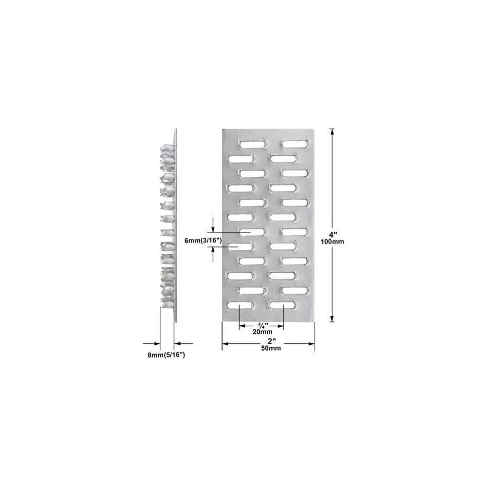 KIWDZFU 4x2 20-Gauge Steel Nail Stop Nail Plate 20-Pack (2)