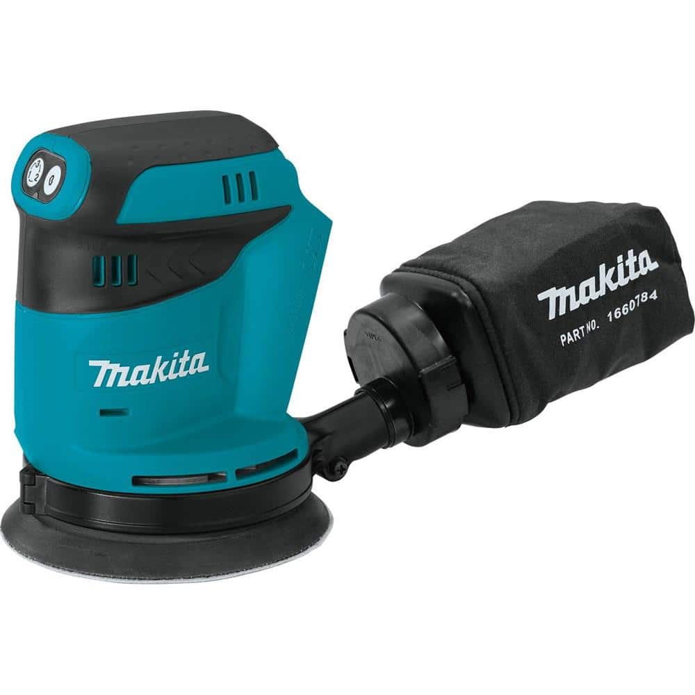 Makita 18V LXT Li-Ion Cordless 5 in. Random Orbit Sander (Tool-Only) with 5 in. 120-Grit Round Abrasive Disc (5-Pack) (2)