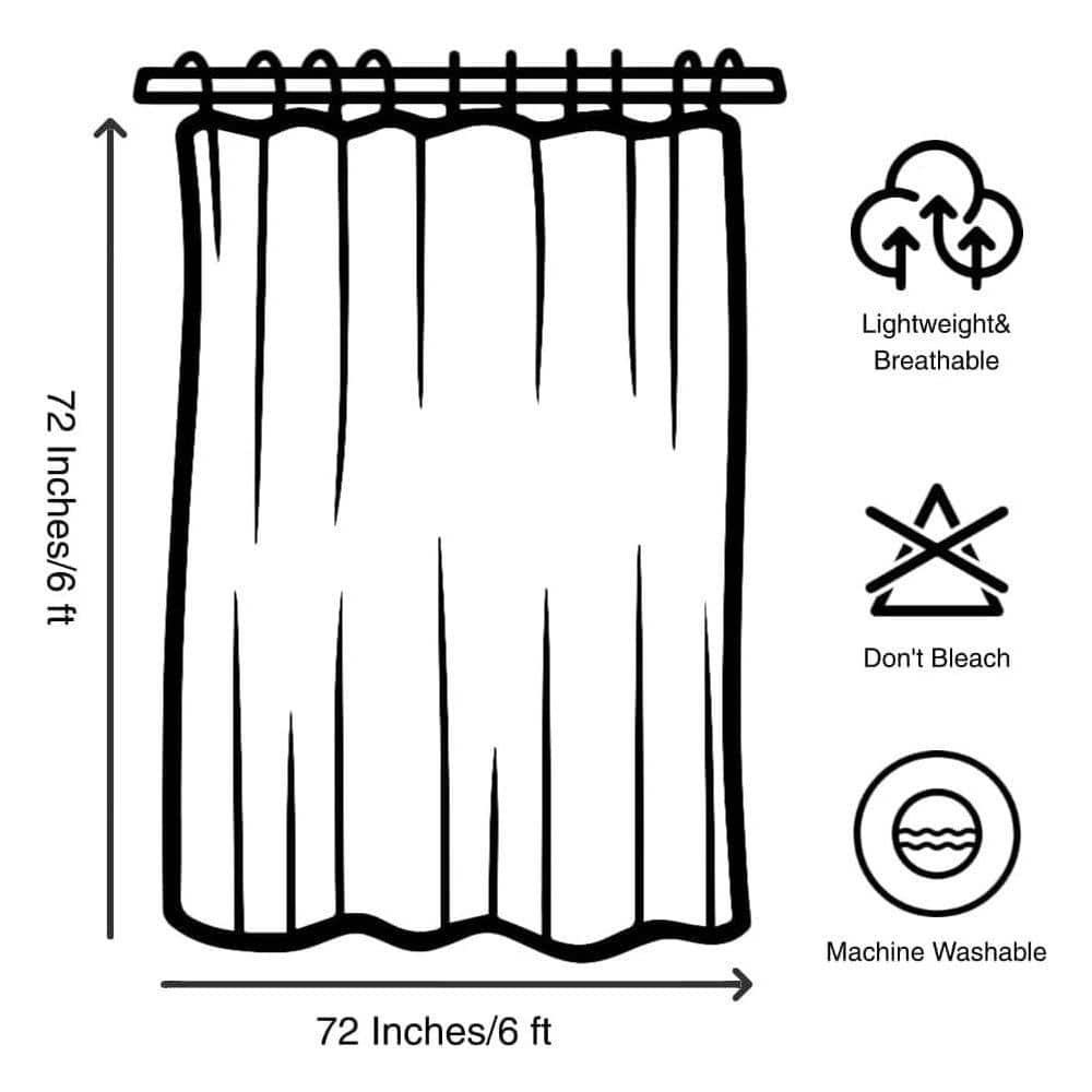 JFVKAF Boho Mid Century 72x72 Shower Curtain Minimalist Abstract Arch Sun Design Waterproof Fabric with 12 Hook Cream Polyester (2)