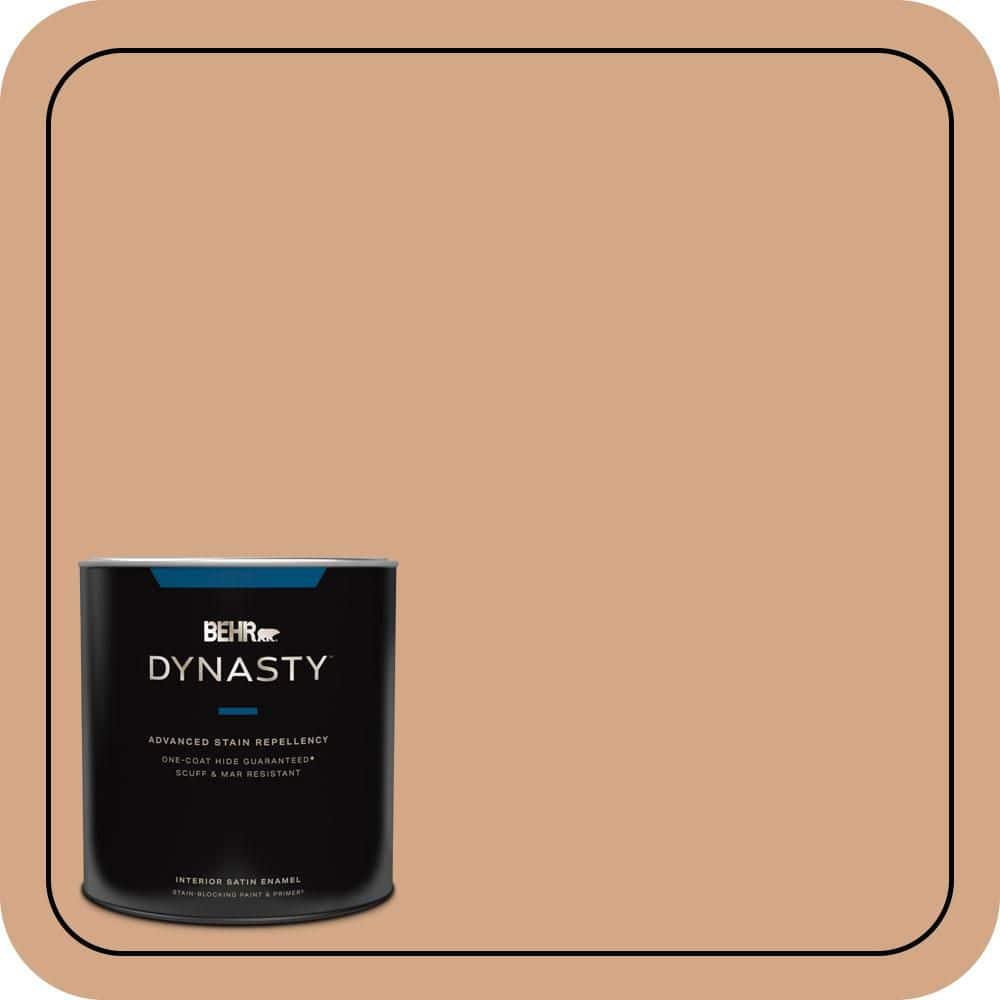 BEHR DYNASTY 1 qt. #PPU3-11 Autumn Air One-Coat Hide Satin Enamel Interior Stain-Blocking Paint & Primer