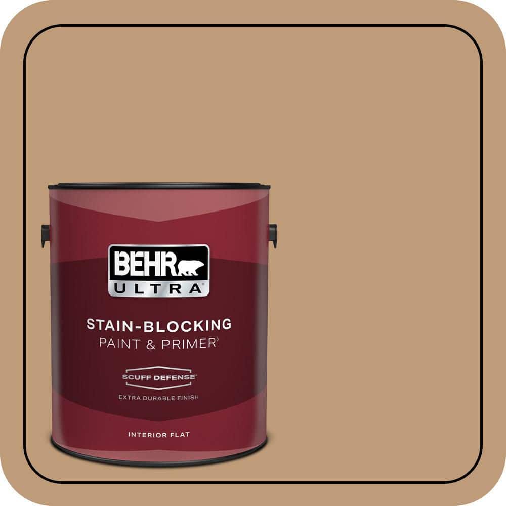BEHR ULTRA 1 gal. #PPU4-06 Teatime Extra Durable Flat Interior Paint & Primer (1)