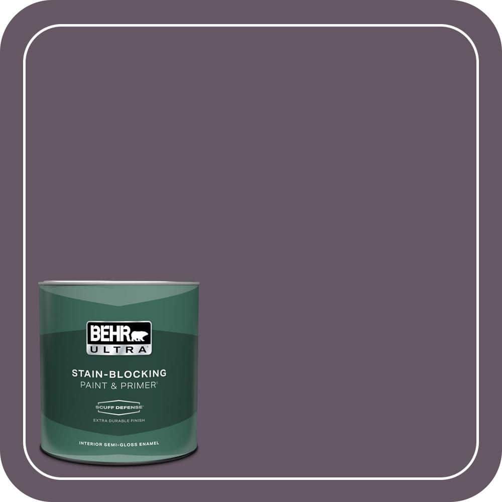 BEHR ULTRA 1 qt. #PPU17-05 Preservation Plum Extra Durable Semi-Gloss Enamel Interior Paint & Primer