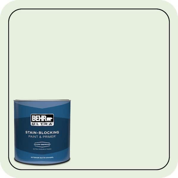 BEHR PREMIUM PLUS #M390-1 Mayfair White Enamel Interior/Exterior Paint & Primer Color Sample (4)