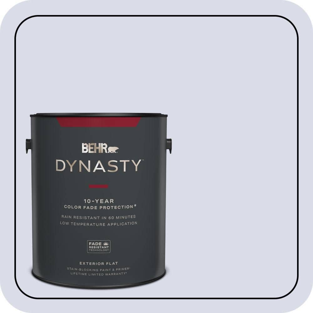 BEHR DYNASTY 1 gal. #610A-2 Crocus Petal Flat Exterior Stain-Blocking Paint & Primer