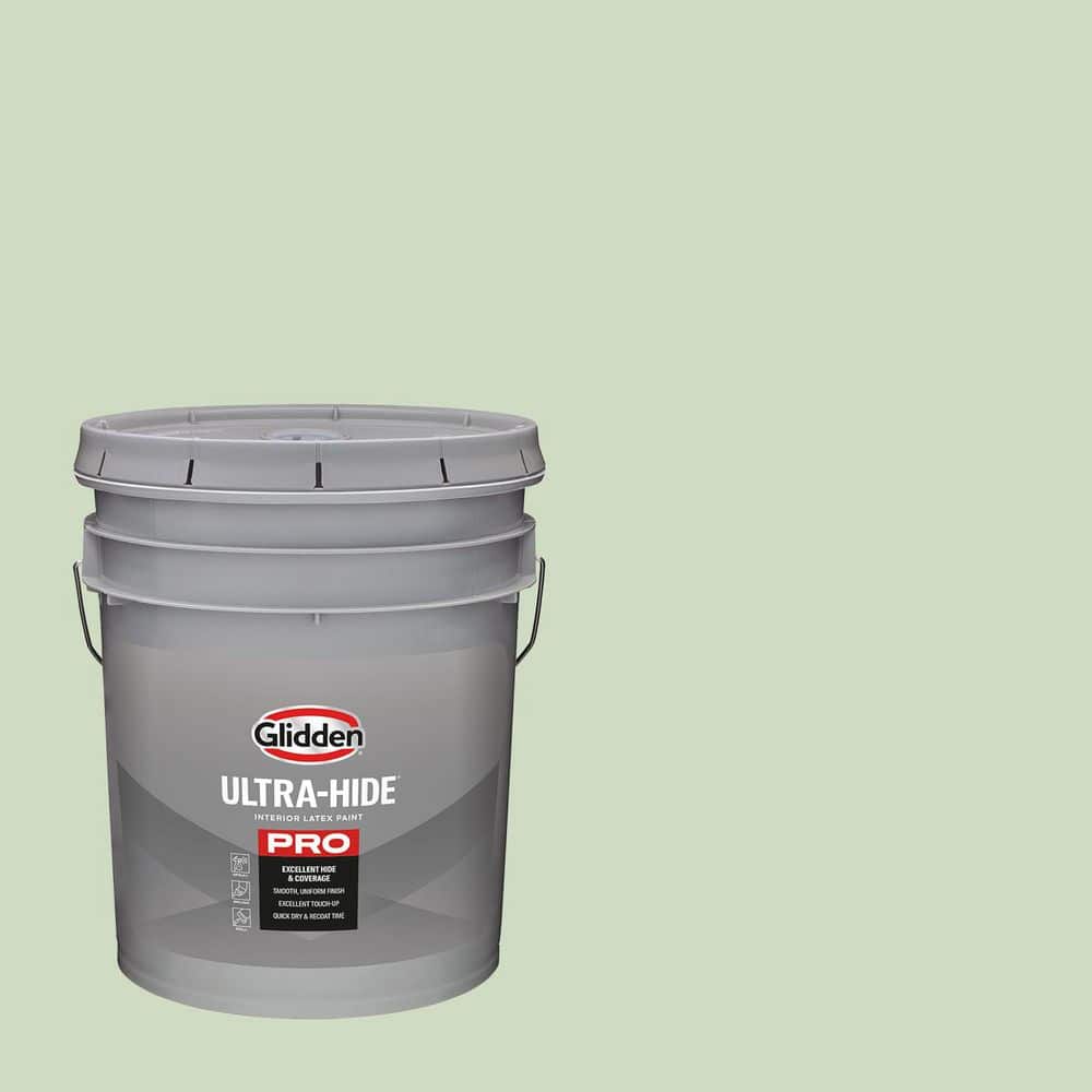Glidden Ultra-Hide 5 gal. PPG1121-3 Pale Moss Green Semi-Gloss Interior Paint