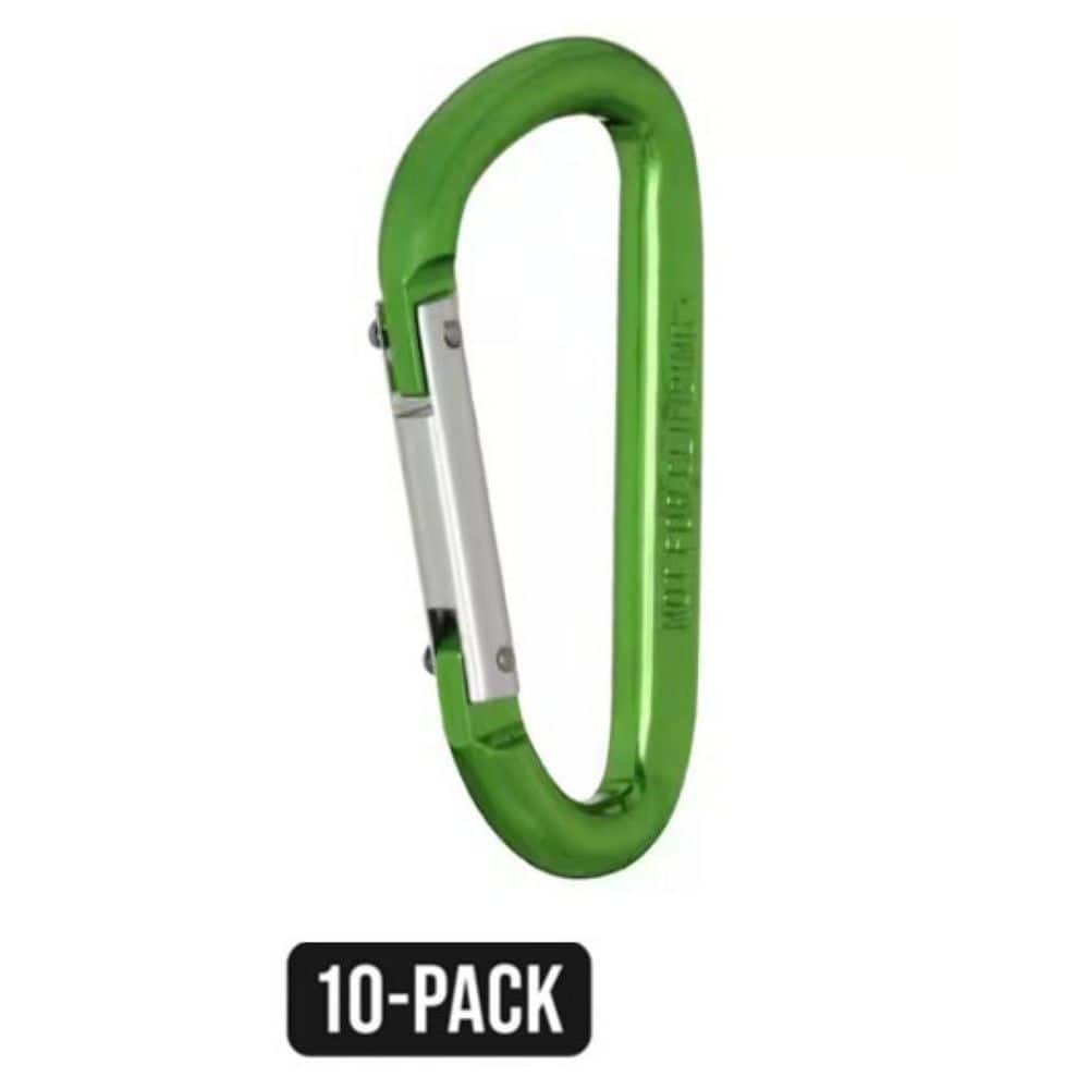 Everbilt 5/16 in. x 3 in. Assorted Colors Carabiners (10 Pack)