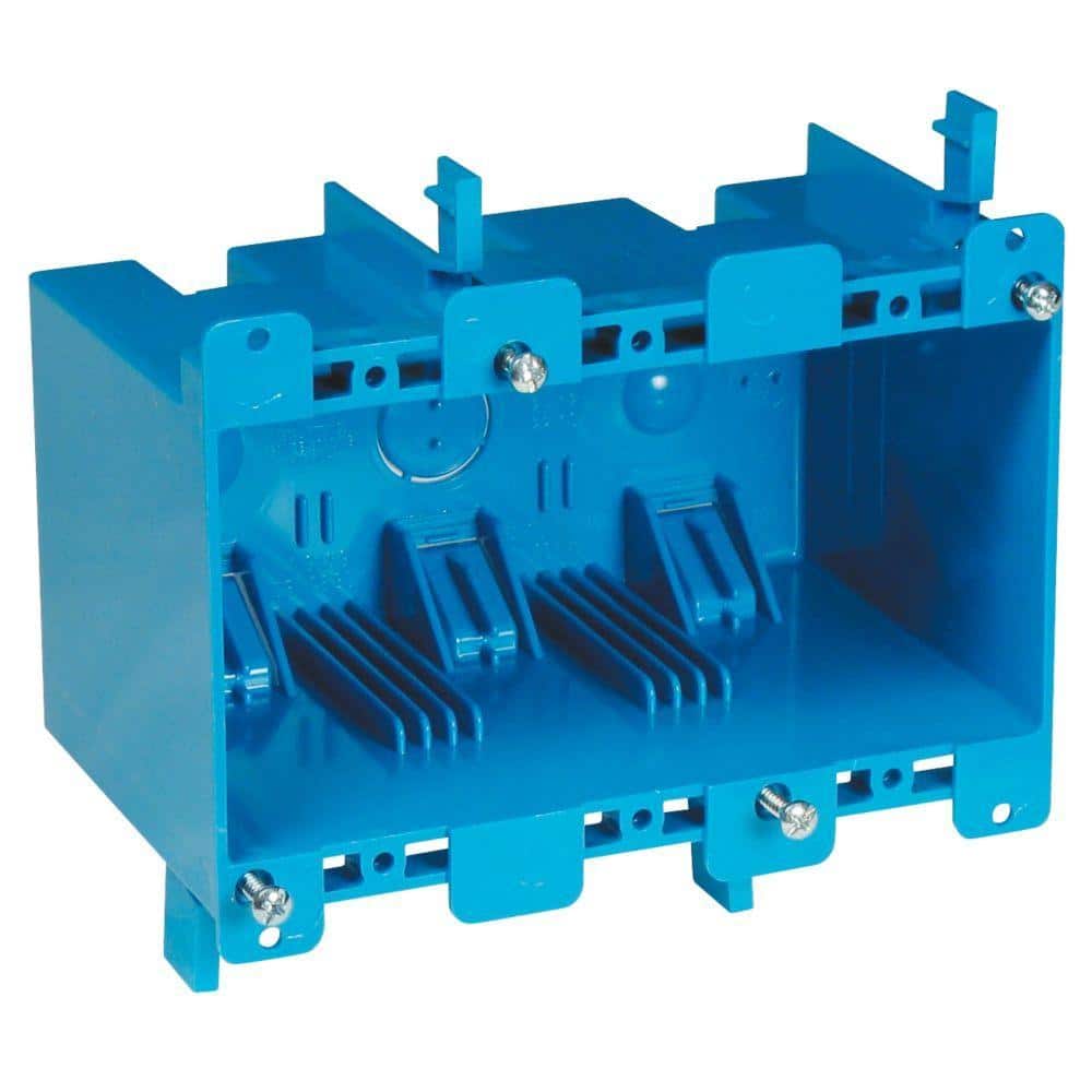 Carlon 3-Gang 55 cu. in. Electrical PVC Old Work Electrical Switch and Outlet Box (B355R)