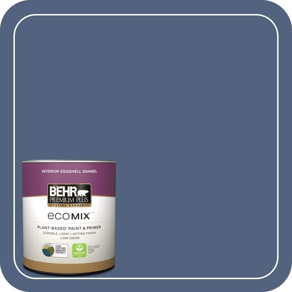 BEHR PREMIUM PLUS 1 qt. #590F-6 Mesmerize Eggshell Enamel EcoMix Plant-Based Interior Paint & Primer (1)