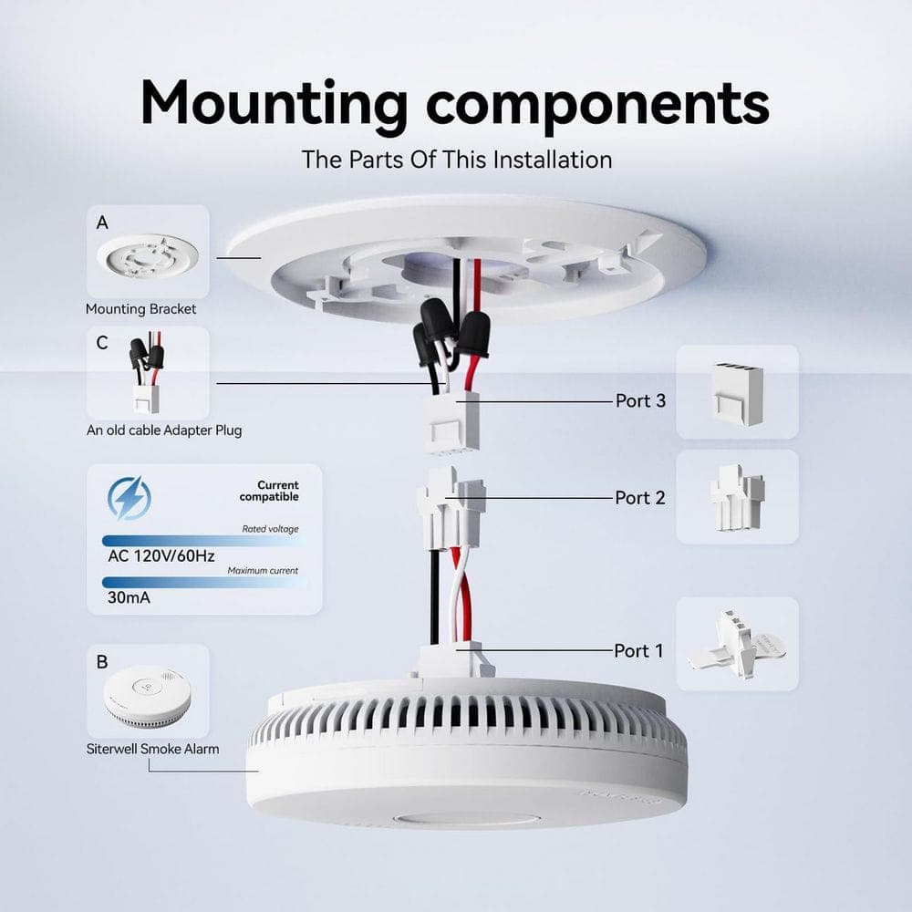 DYRCJ Smoke Detector Adapter Plug Wiring Harness Retrofit Connector for Hardwired Smoke CO Alarm 12 Pack GS562A (3)