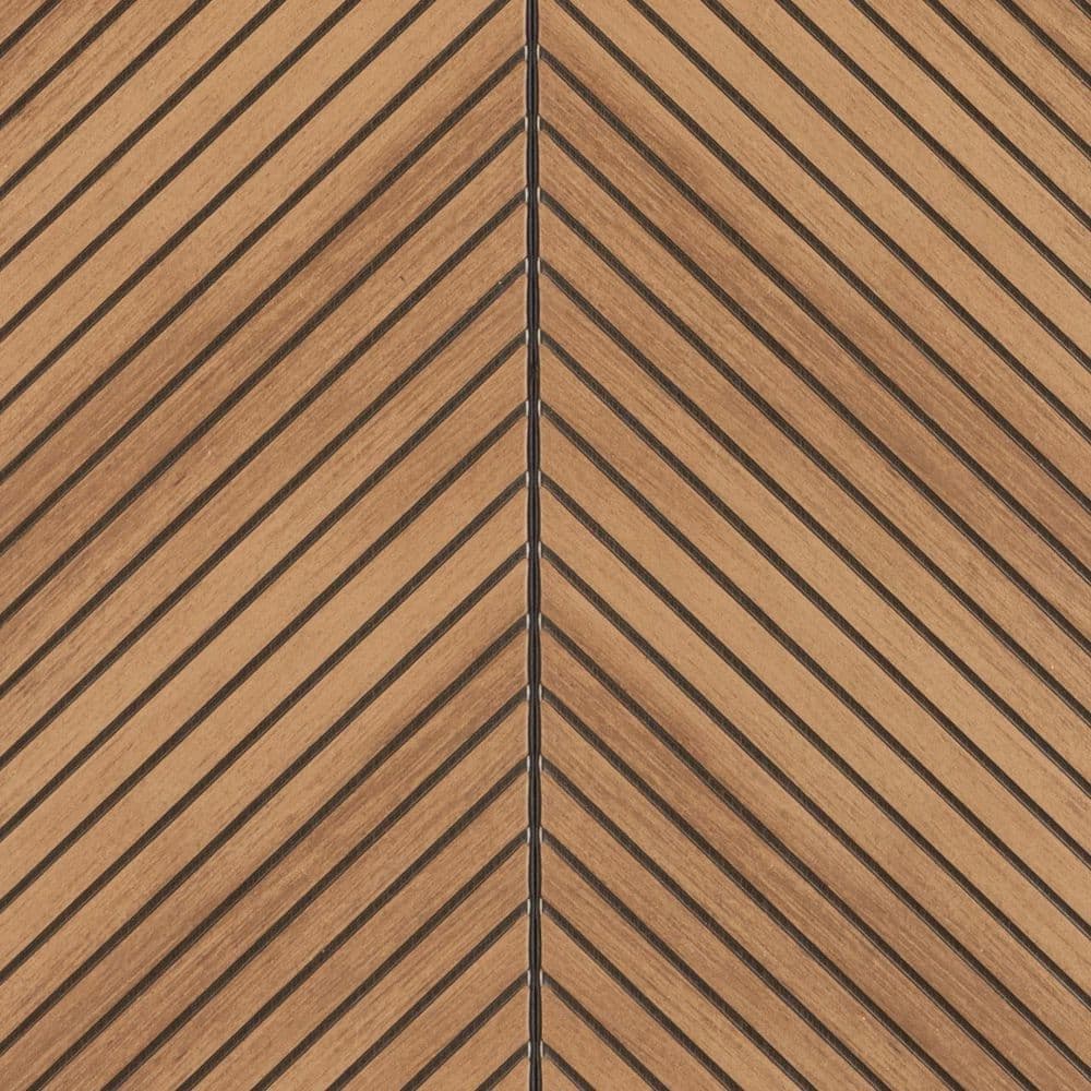 FROM PLAIN TO BEAUTIFUL IN HOURS Fan Leaf 1/4 in. 1 ft. 7.88 ft. Brown Glue-Up Foam Wood Slat Walls /78.8 sq. (2)