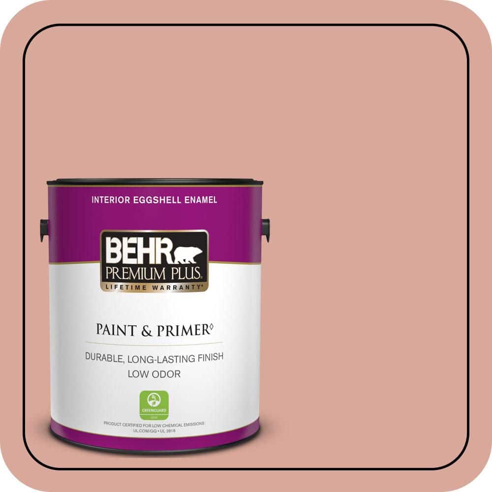 BEHR PREMIUM PLUS 1 gal. #PMD-70 Cottage Rose Eggshell Enamel Low Odor Interior Paint & Primer