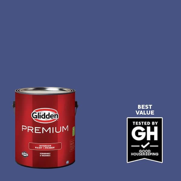 Glidden Premium 1 gal. PPG1167-7 Blue Jewel Satin Interior Latex Paint (2)