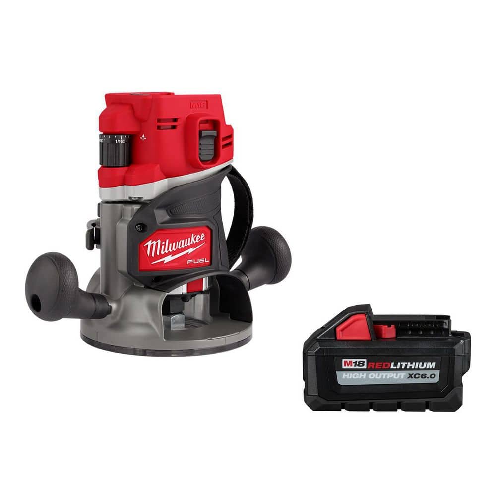 Milwaukee M18 FUEL 18V Lithium-Ion Cordless Brushless 1/2 in. Router with (1) 6.0 Ah Battery (1)