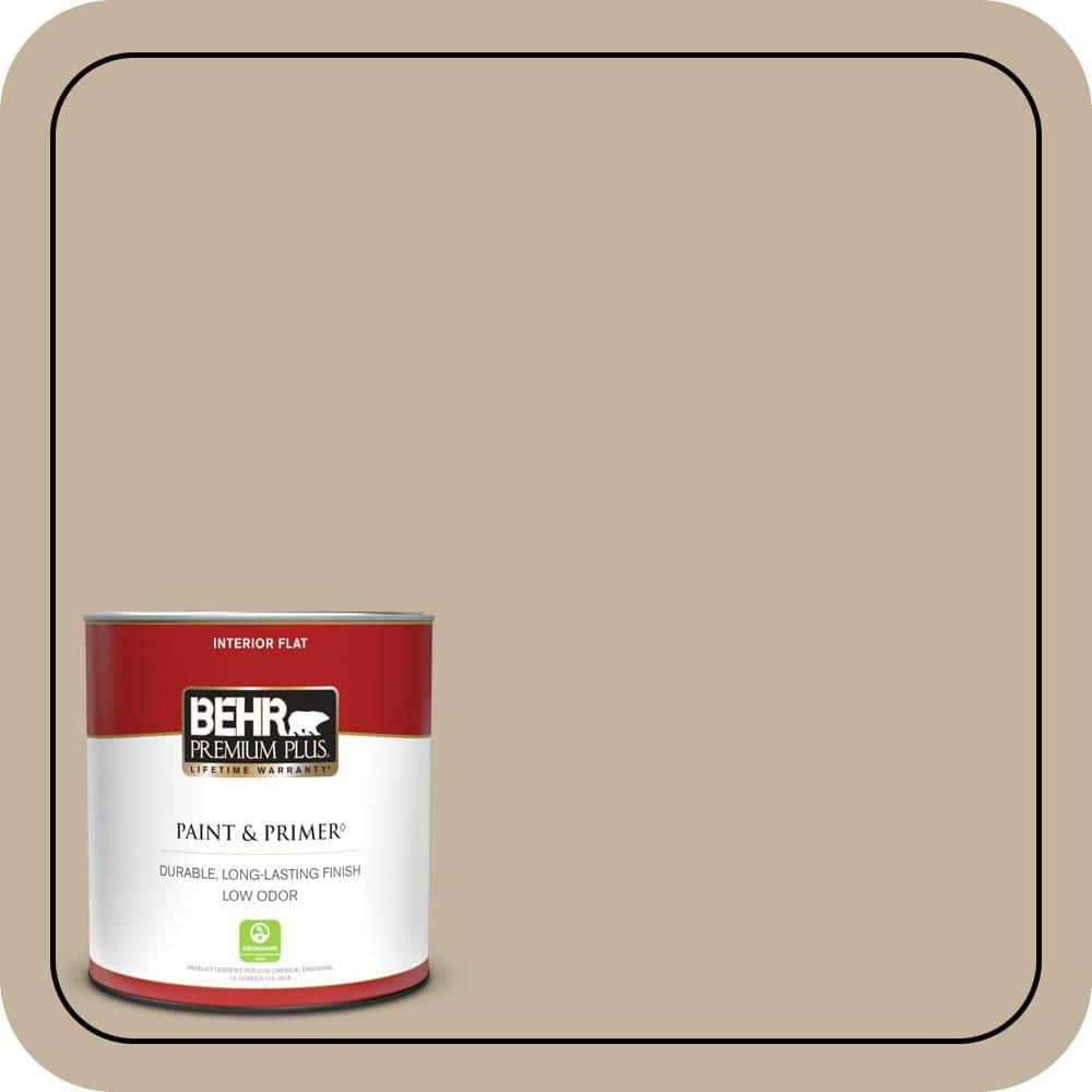 BEHR PREMIUM PLUS #BNC-03 Essential Brown Flat Low Odor & Primer