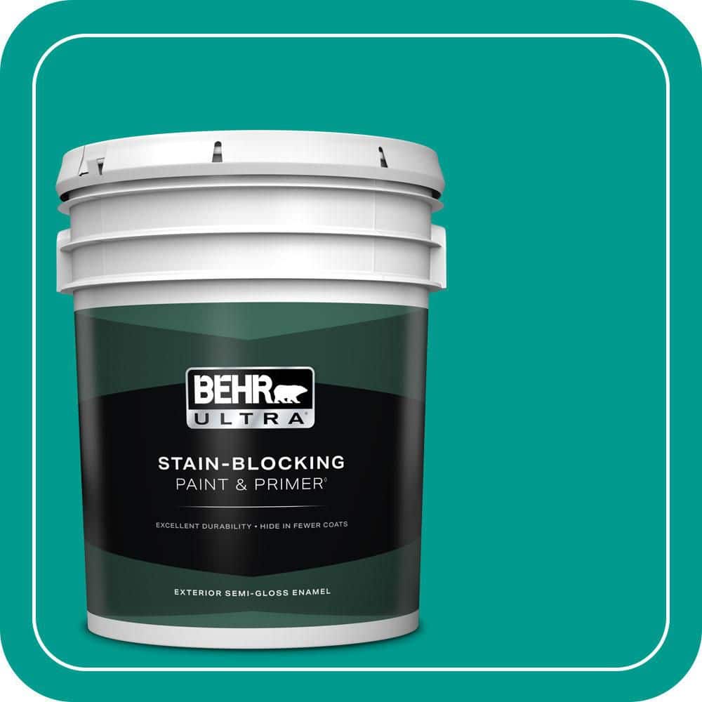BEHR ULTRA 5 gal. #P450-6 Tropics Semi-Gloss Enamel Exterior Paint & Primer