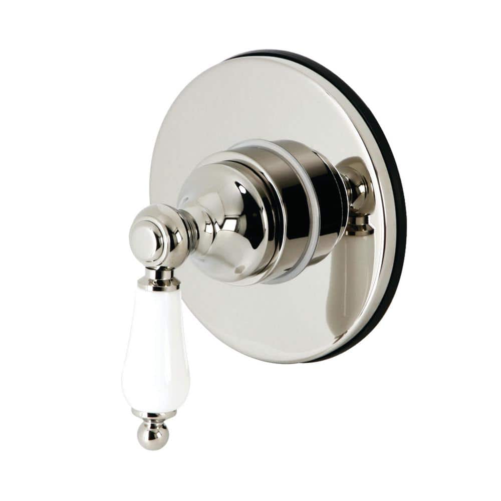Kingston Brass Single-Handle 1-Hole Wall Mount Three-Way Diverter Valve with Trim Kit in Polished Nickel (1)