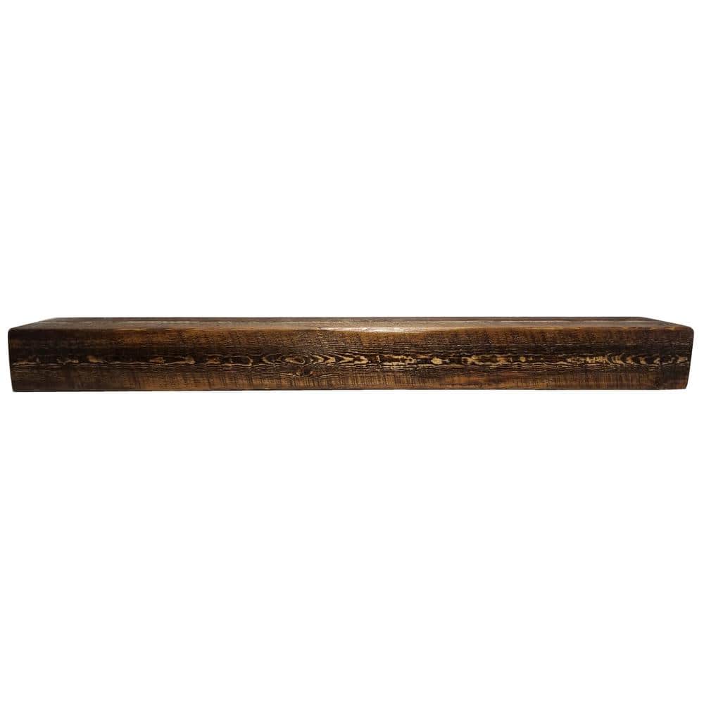 BOULDER INNOVATIONS LLC Boulder Innovations Solid Mantel 60 in. x 5 in. x 8 in. Rough Cut Fireplace Shelf