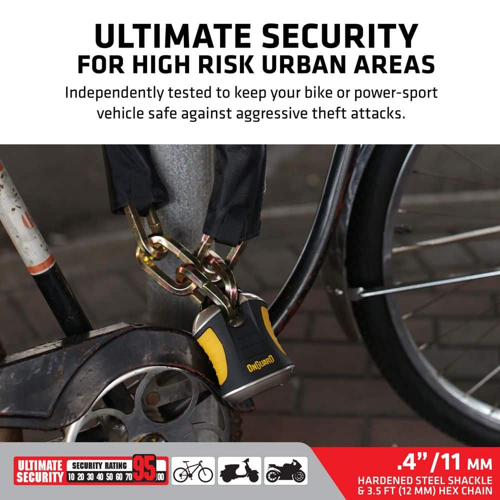 ONGUARD Beast Chain with X2 Padlock (180cm x 12mm) (3)
