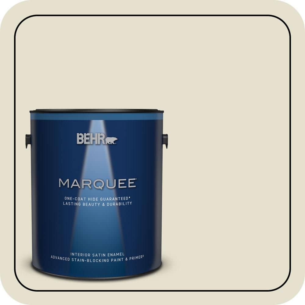 BEHR MARQUEE 1 Gal. #S350-1A Cool Honeydew Satin Enamel Interior Paint and Primer