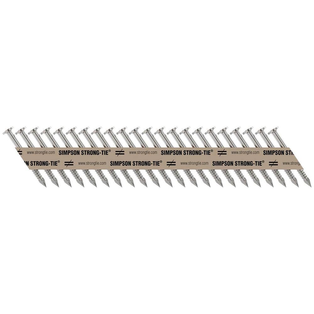 Simpson Strong-Tie 1-1/2 in. x 10-Gauge 33° Stainless Steel Strong-Drive SCNR Connector Nails (1500-Pack)