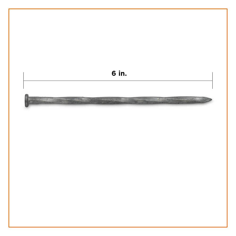 PRO-FIT 6 in. x 60D Hot Dipped Galvanized Spiral Landscape Spike Nail 25 lbs. (325-Count) (2)
