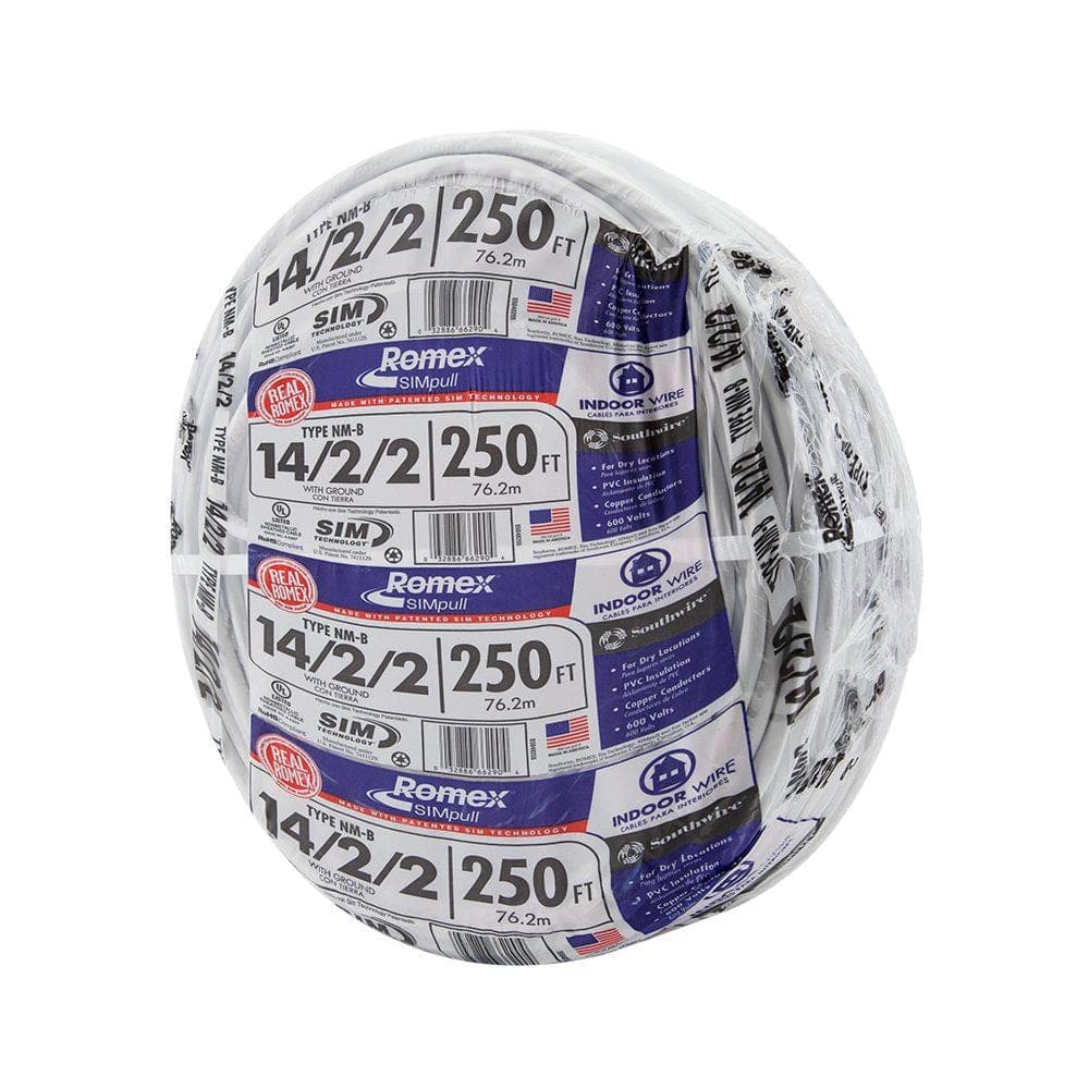 Southwire 250 ft. 14/2/2 Solid Romex SIMpull CU NM-B W/G Wire (3)