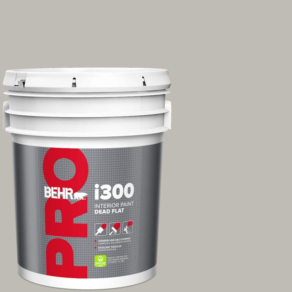 BEHR PRO 5 gal. #MQ6-23 Pumice Dead Flat Interior Paint