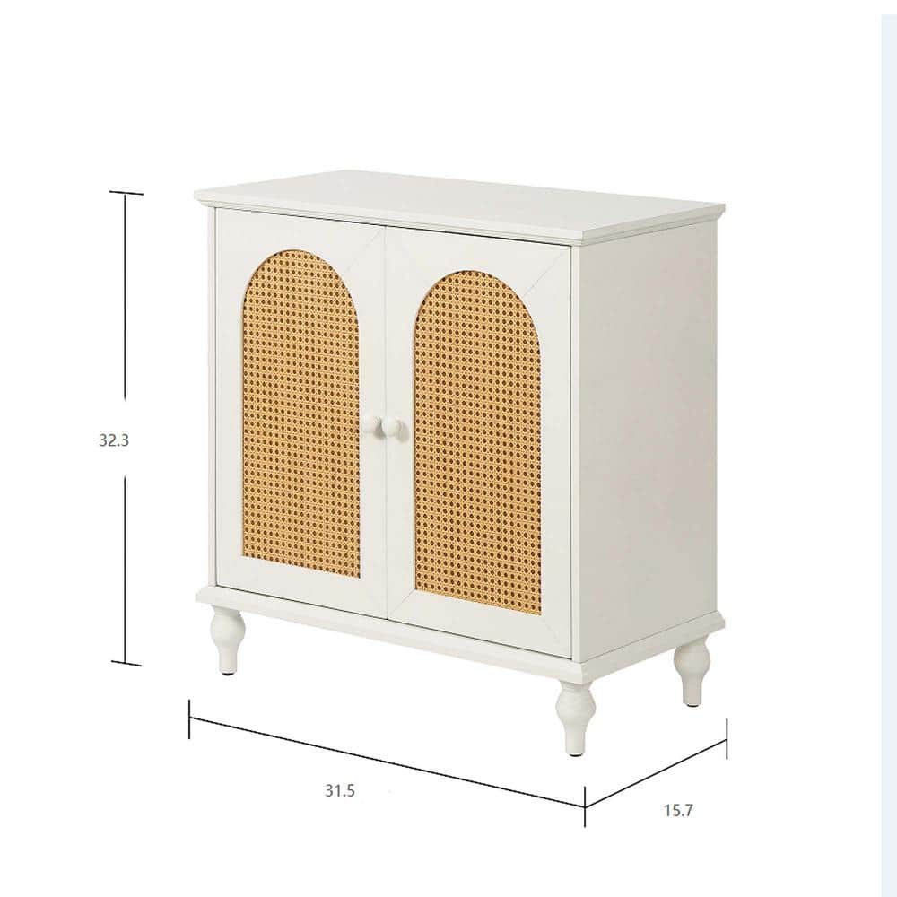 Unbranded 31.50 in. W 15.70 in. D 32.30 in. H Linen Cabinet for Bathroom with Doors and Shelves (3)