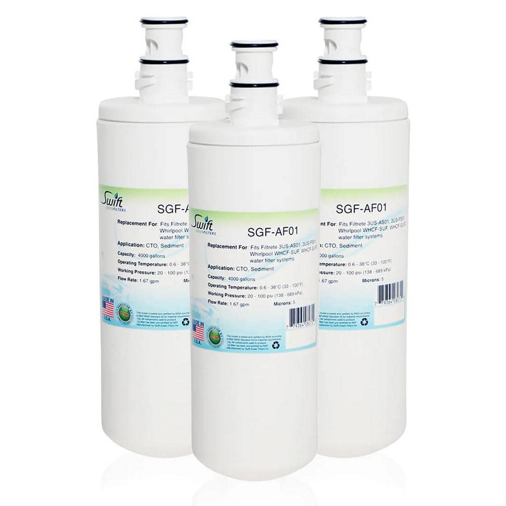 Swift Green Filters SGF-AF01 Replacement Commercial Water Filter Cartridge for 3US-AF01,3US-AS01,3US-PS01, WHCF-SUF (3-Pack)