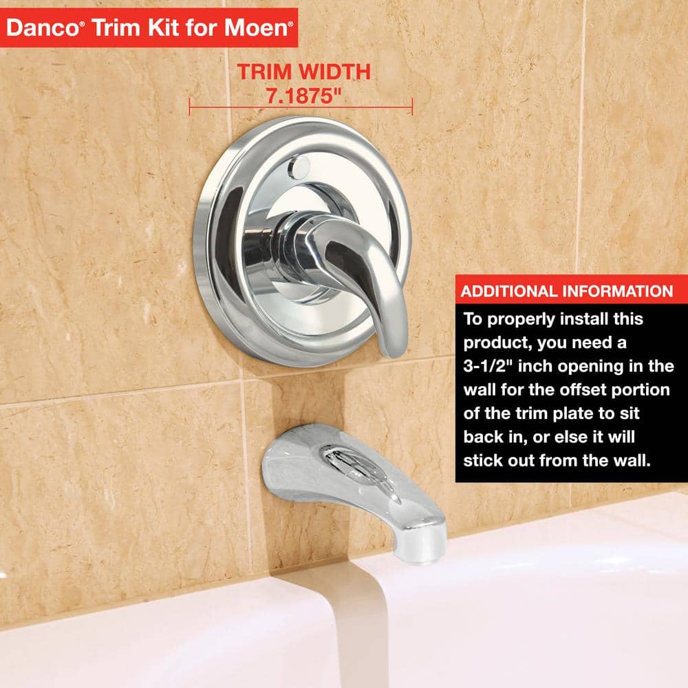 DANCO 1-Handle Tub and Shower Faucet Trim Kit in Oil Rubbed Bronze for MOEN Tub/Shower Faucets (Valve Not Included) (4)