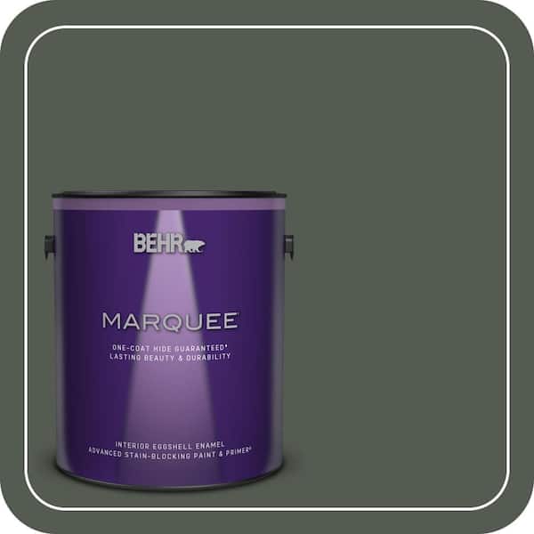BEHR MARQUEE 1 gal. #N410-7 North Woods Eggshell Enamel Interior Paint & Primer (2)