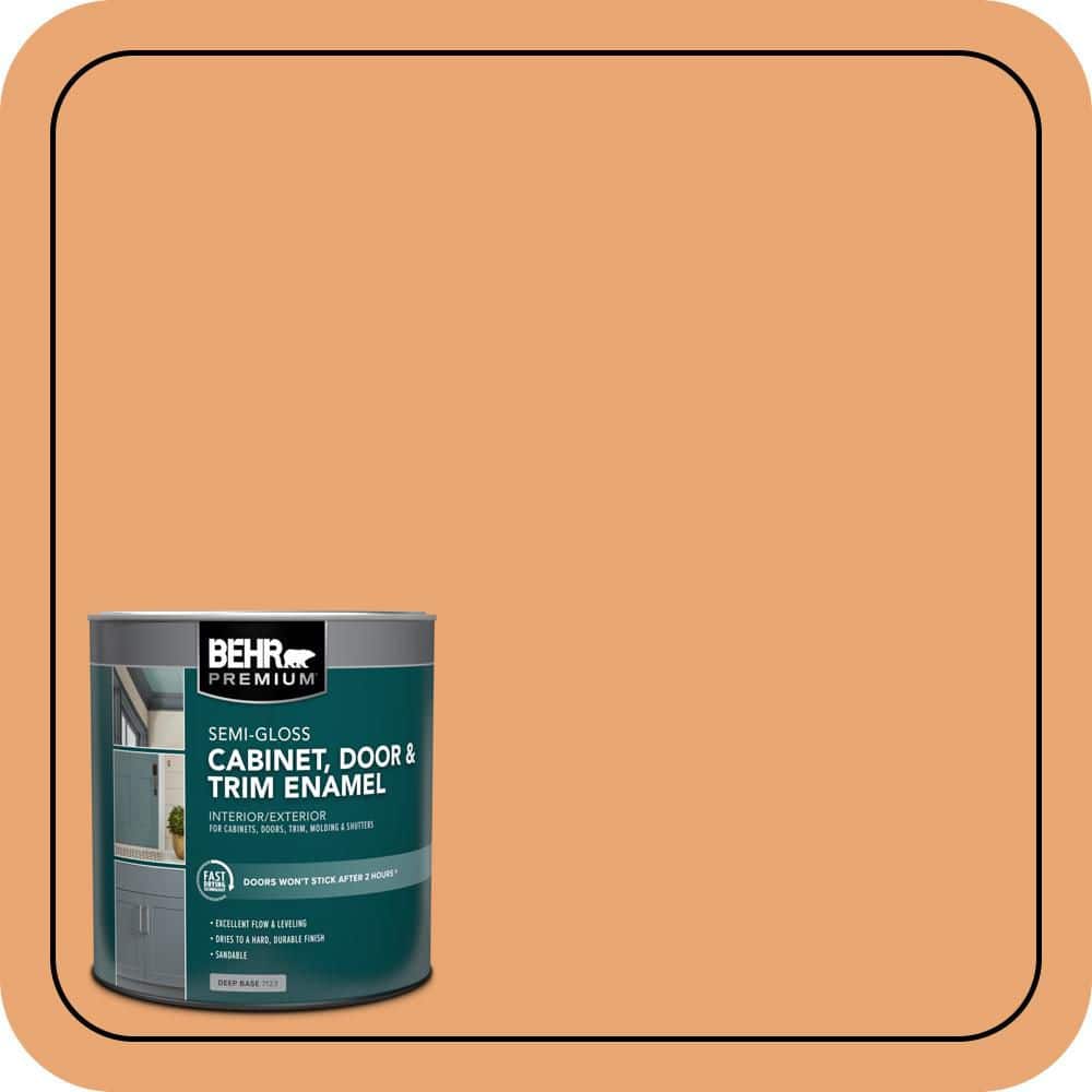BEHR PREMIUM 1 qt. #M230-5 Sweet Curry Semi-Gloss Enamel Interior/Exterior Cabinet, Door & Trim Paint