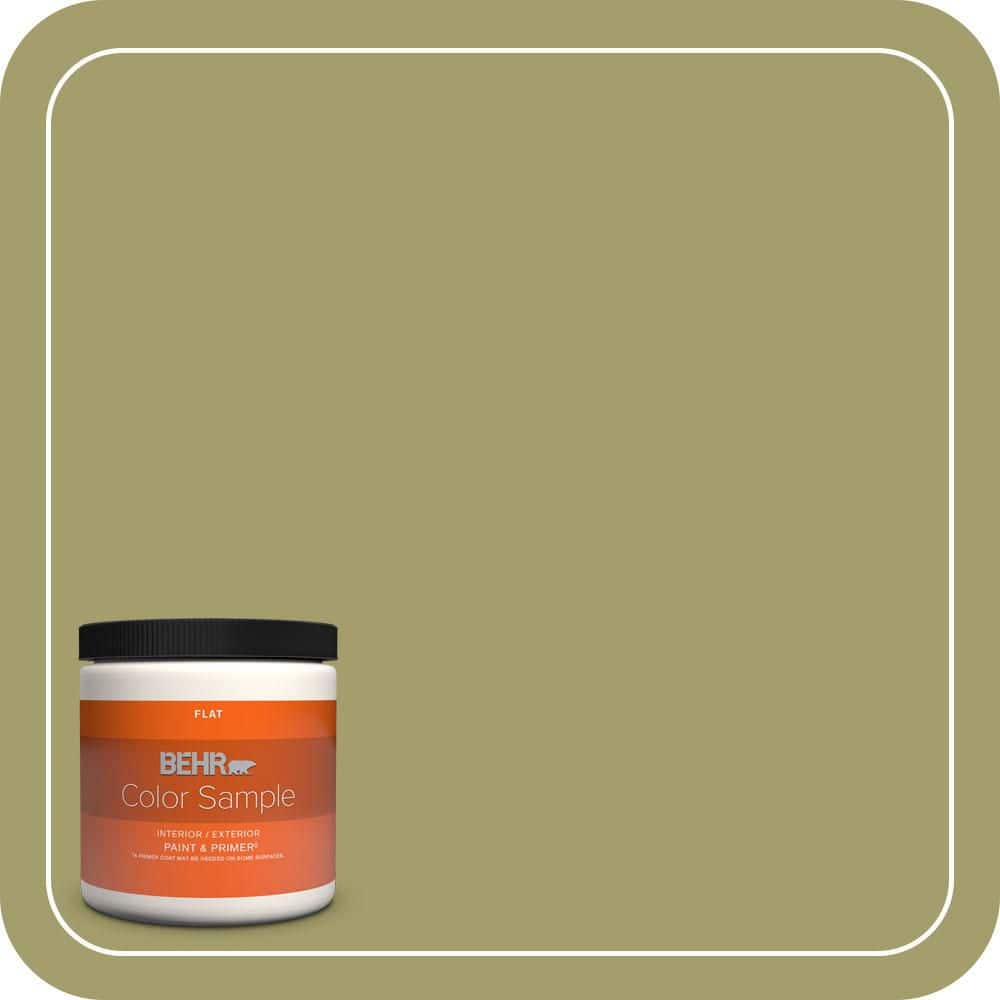 BEHR PREMIUM PLUS #S340-5 Farm Fresh Enamel Interior/Exterior Paint & Primer Color Sample (1)