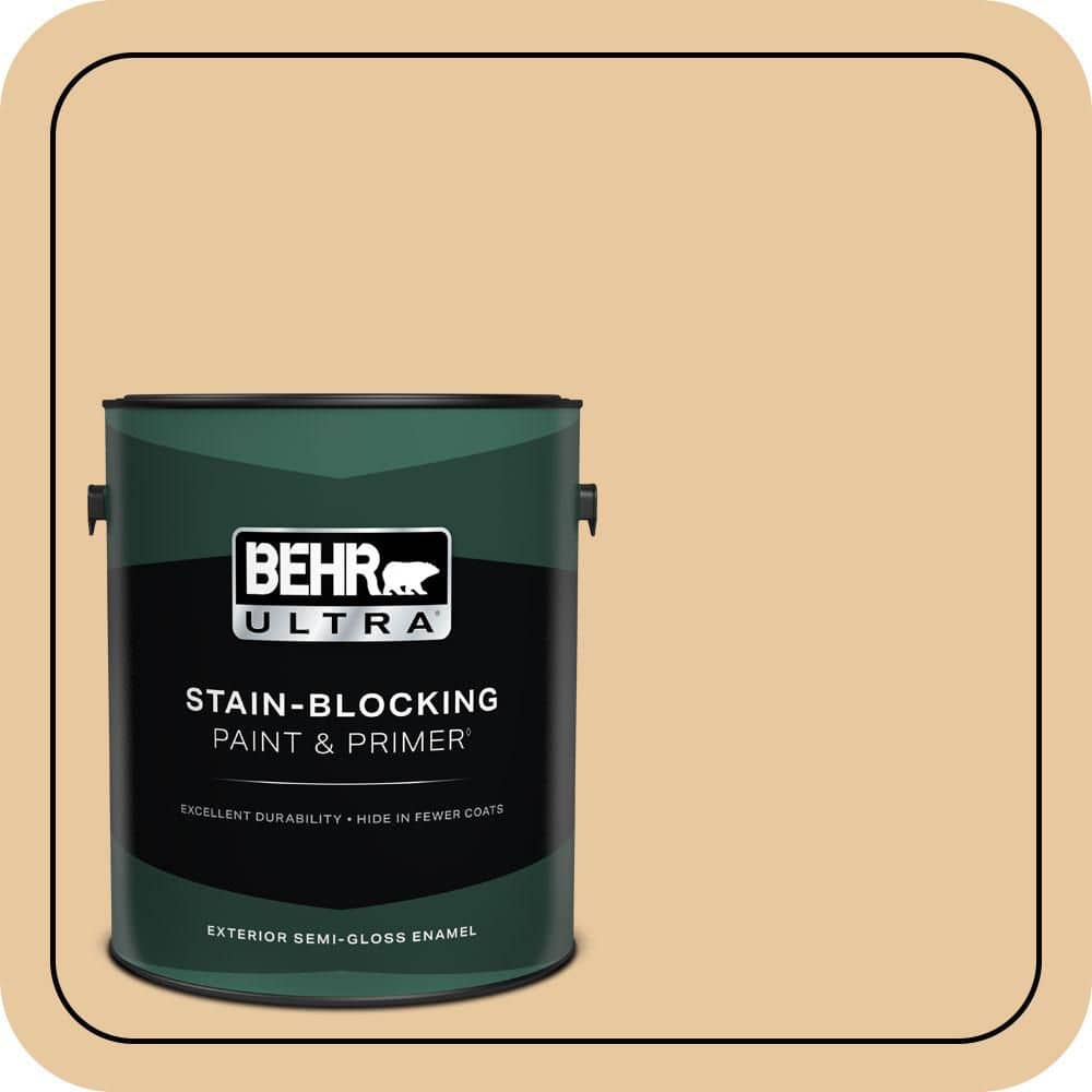 BEHR ULTRA 1 gal. #PPU4-15 Jasper Cane Semi-Gloss Enamel Exterior Paint & Primer