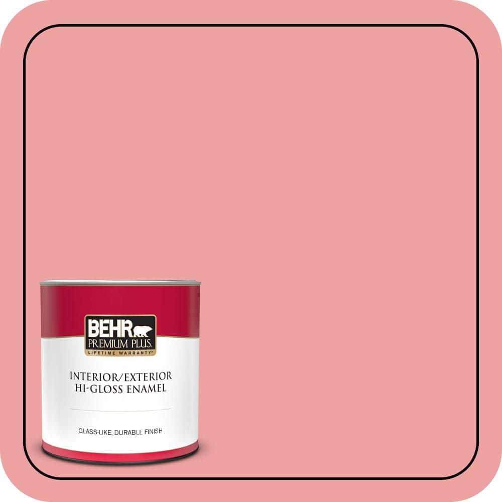 BEHR PREMIUM PLUS 1 qt. #P170-3 Infatuation Hi-Gloss Enamel Interior/Exterior Paint & Primer (1)