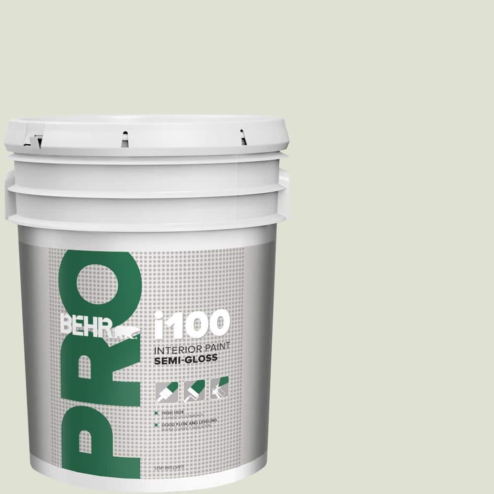 BEHR PRO 5 gal. #S380-1 Moss Mist Semi-Gloss Interior Paint