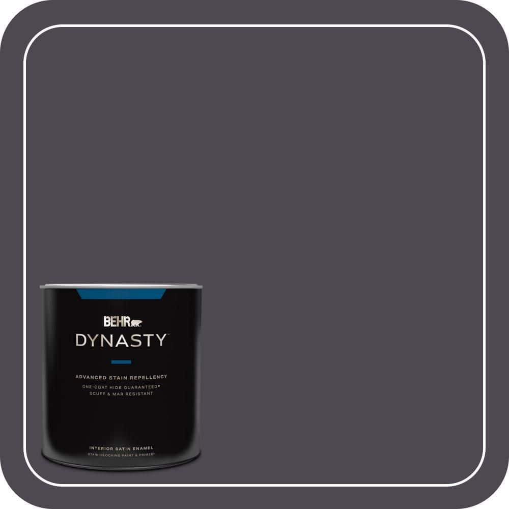 BEHR DYNASTY 1 qt. #MQ5-01 Extravagance One-Coat Hide Satin Enamel Interior Stain-Blocking Paint & Primer