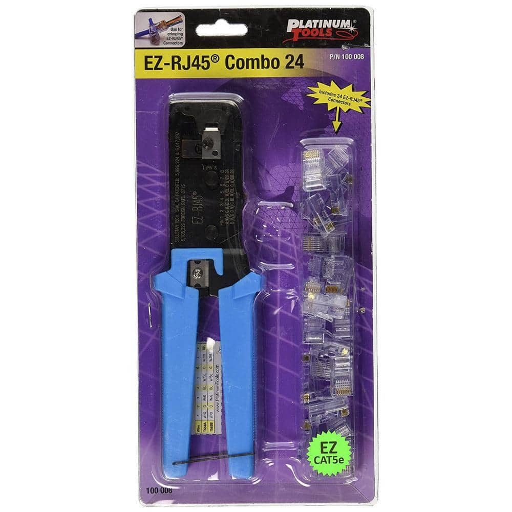 Platinum Tools EZ-RJ45 Crimp Tool Combo Pack with 24-Connectors (3)