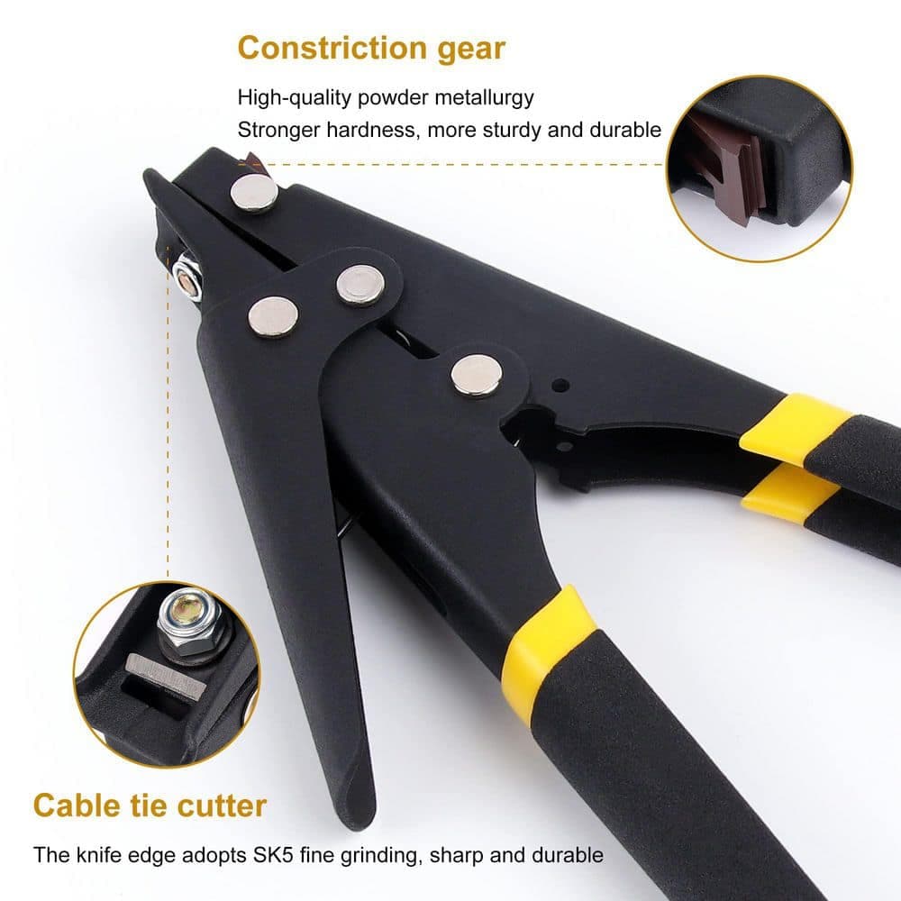 Lukyamzn UV Resistant Nylon Cable Zip Tie 8 in. Black 100-Pack Model 519 for Secure Fastening (3)