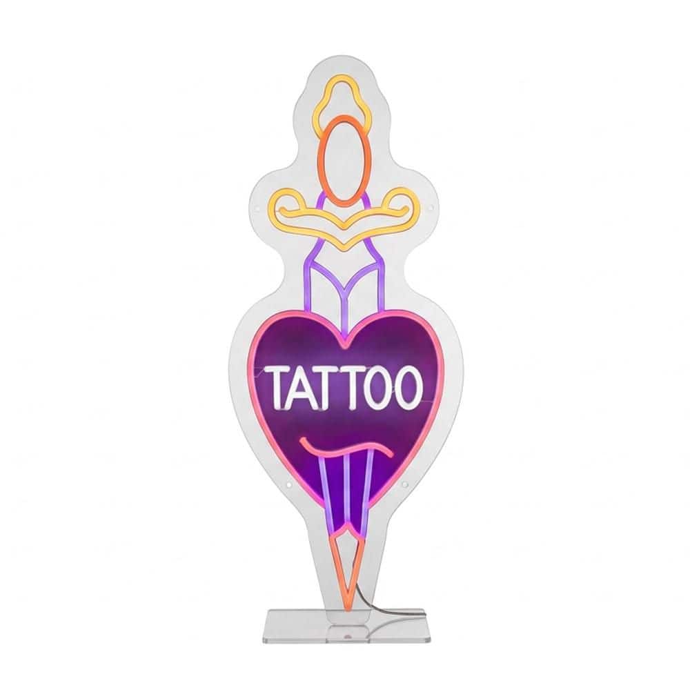Afoxsos Tattoo Neon Sign Dimmable LED Wall Decor USB Powered Neon Light for Tattoo Studio Salon Business Shop Man Cave (1)