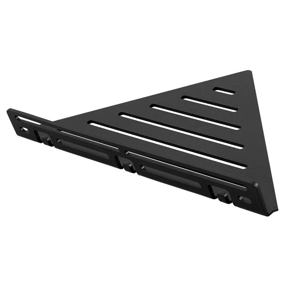 DURAL TI-SHELF 7.87 in x 1.2 in  Aluminum Corner Shower Shelf in Matte Black (1)
