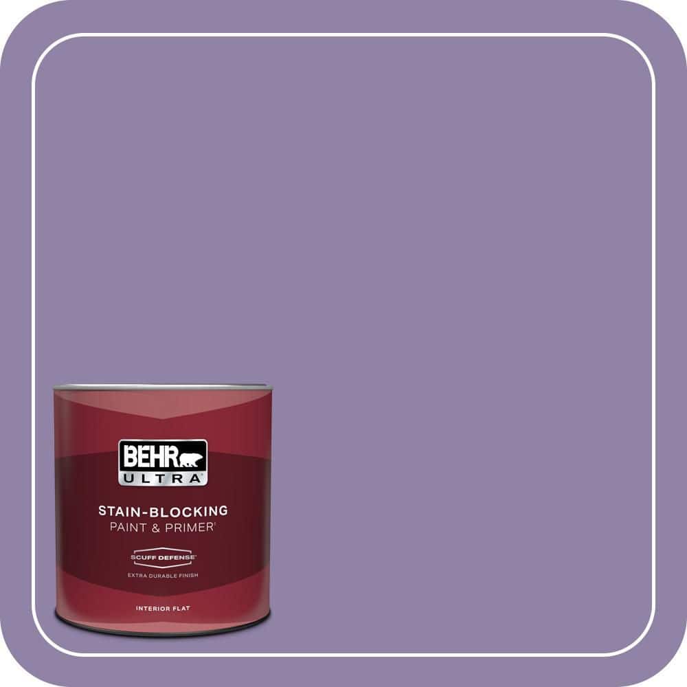 BEHR ULTRA 1 qt. #650D-5 Fabulous Grape Extra Durable Flat Interior Paint & Primer