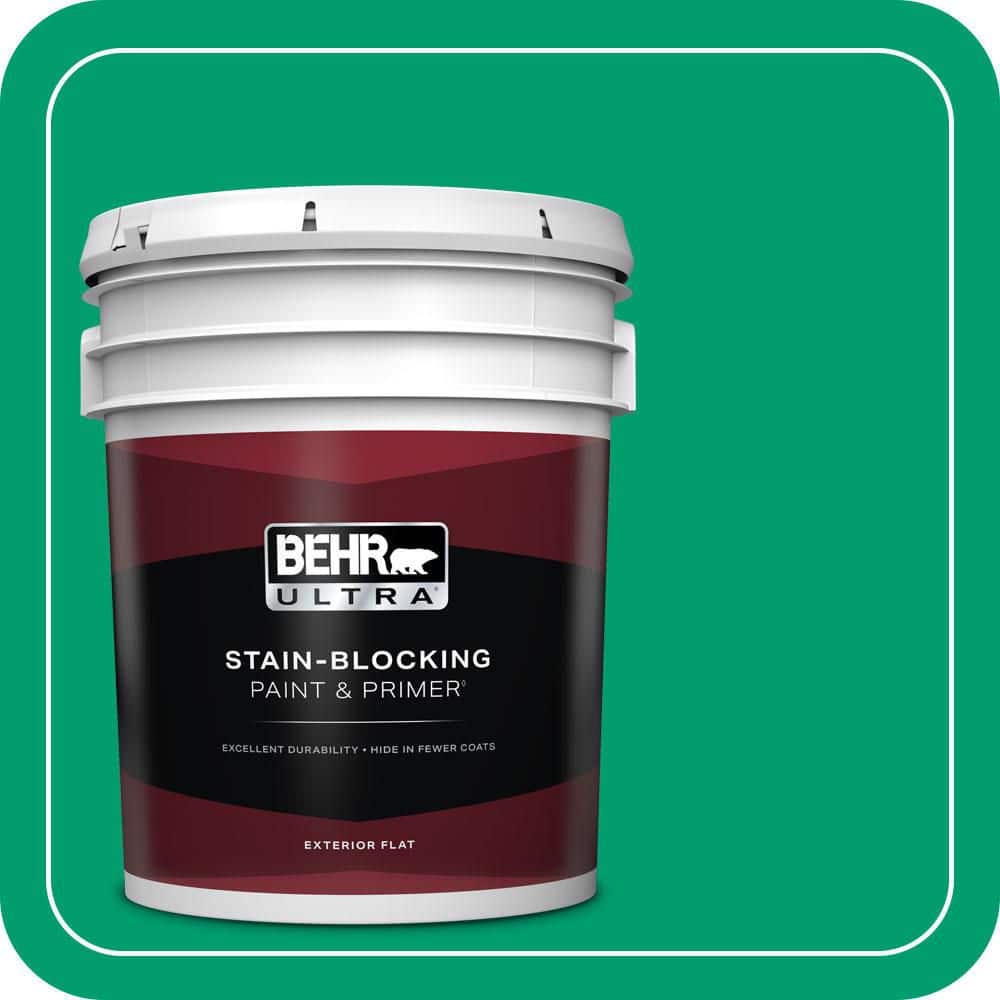 BEHR ULTRA 5 gal. #S-G-460 Mint Sprig Flat Exterior Paint & Primer
