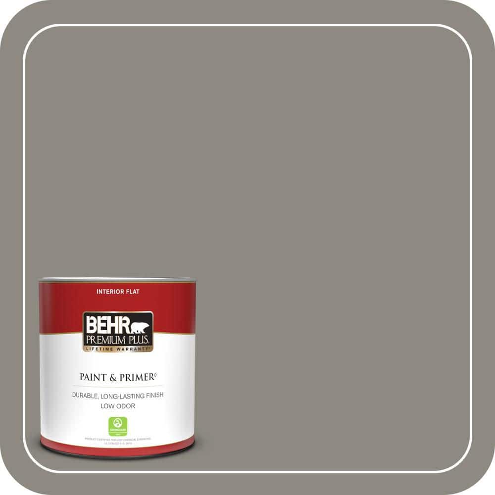 BEHR PREMIUM PLUS #BXC-55 Concrete Sidewalk Enamel Interior Stain-Blocking Paint & Primer (1)