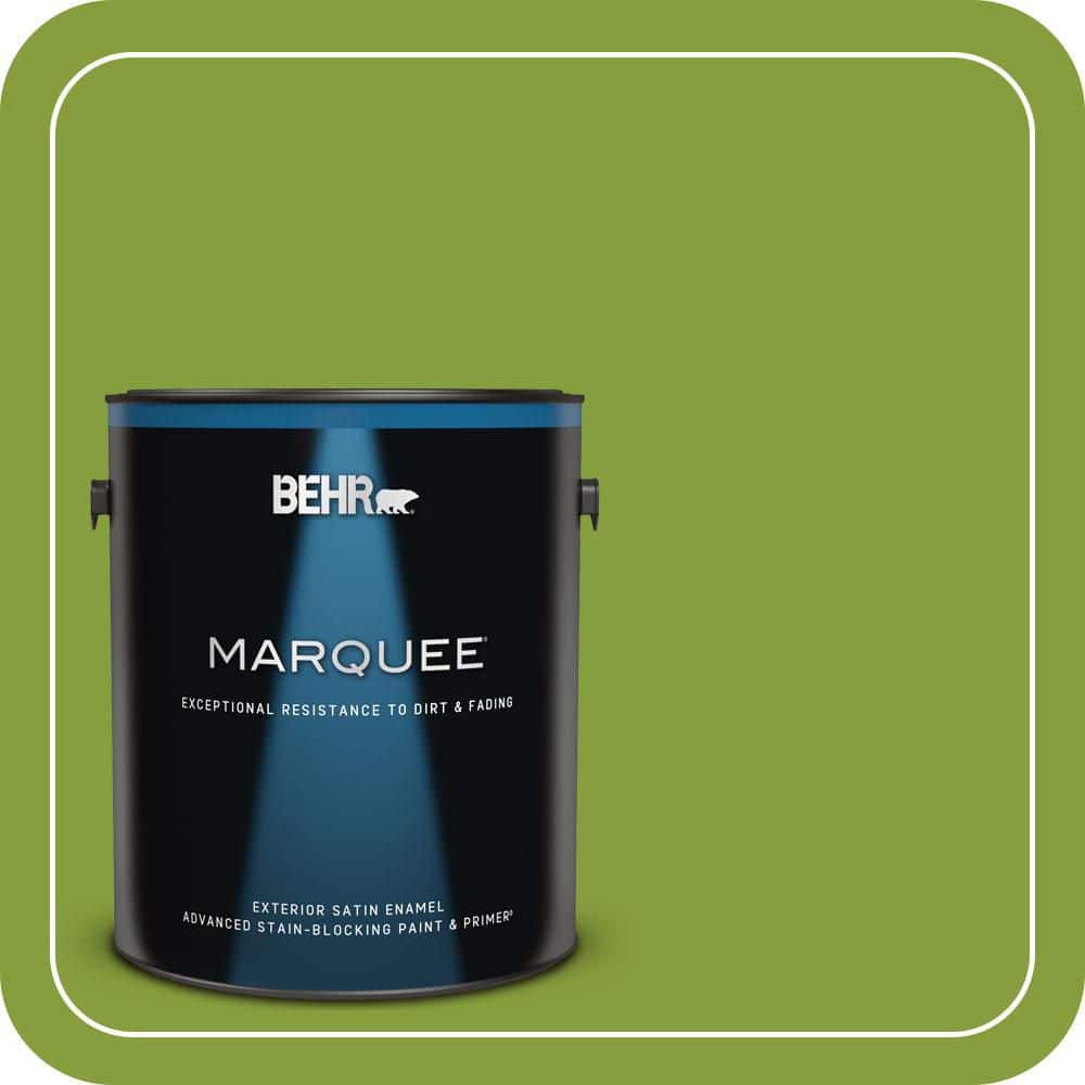BEHR MARQUEE 1 gal. #T14-18 New Shoot Satin Enamel Exterior Paint & Primer