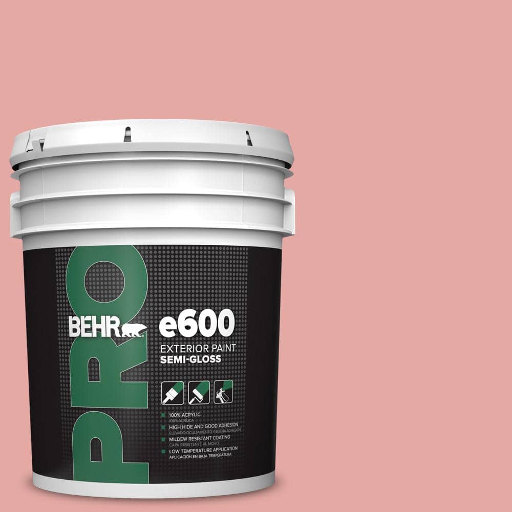 BEHR PRO 5 gal. #MQ4-03 Coral Fountain Semi-Gloss Exterior Paint