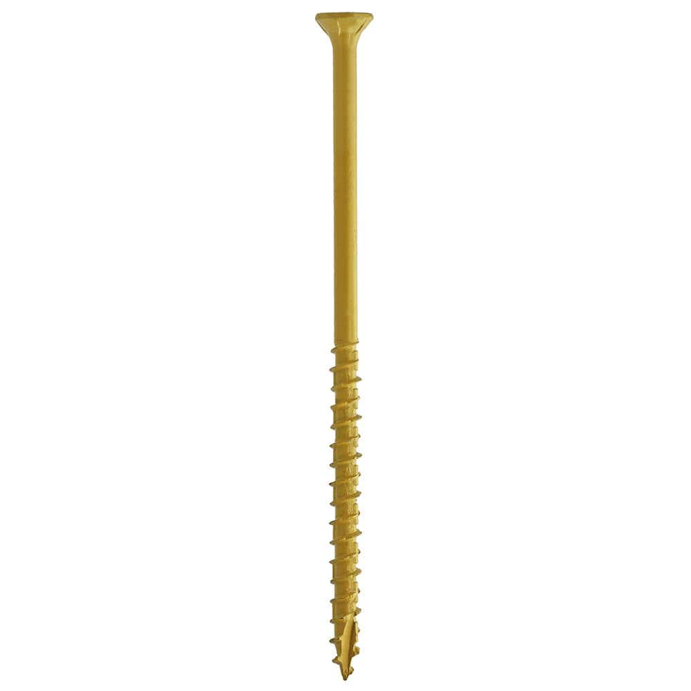DECKMATE ¼ in. x 5 in. Tan Star Drive Flat-Head Wood Deck Screws (50-Piece) (2)