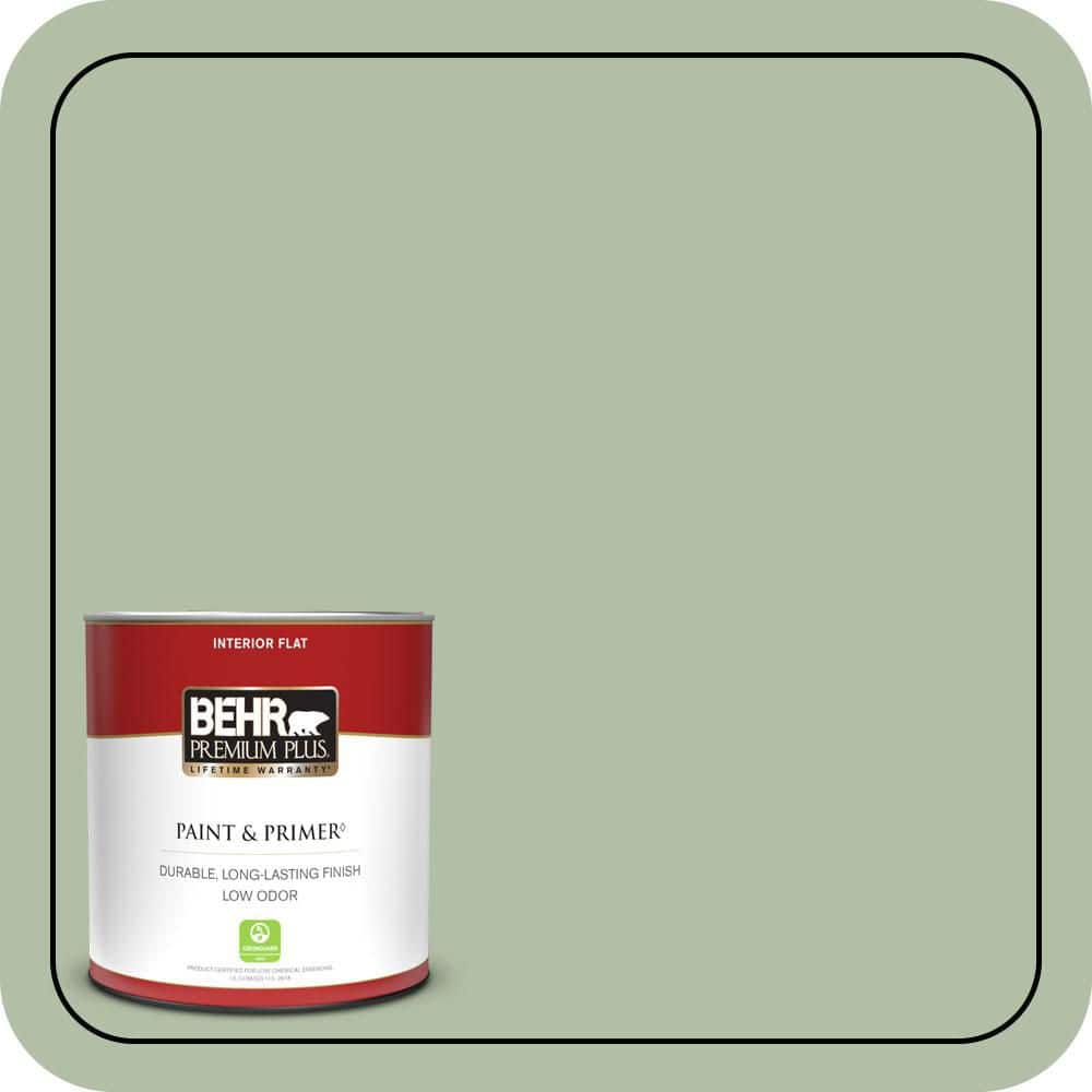 BEHR PREMIUM PLUS #S390-3 Creamy Spinach Enamel Low Odor & Primer